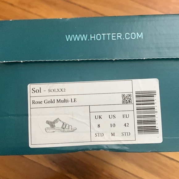 NIB Hotter Sol Rose Gold Leather Women’s Gladiator Sandals - Size 10 - Picture 7 of 7